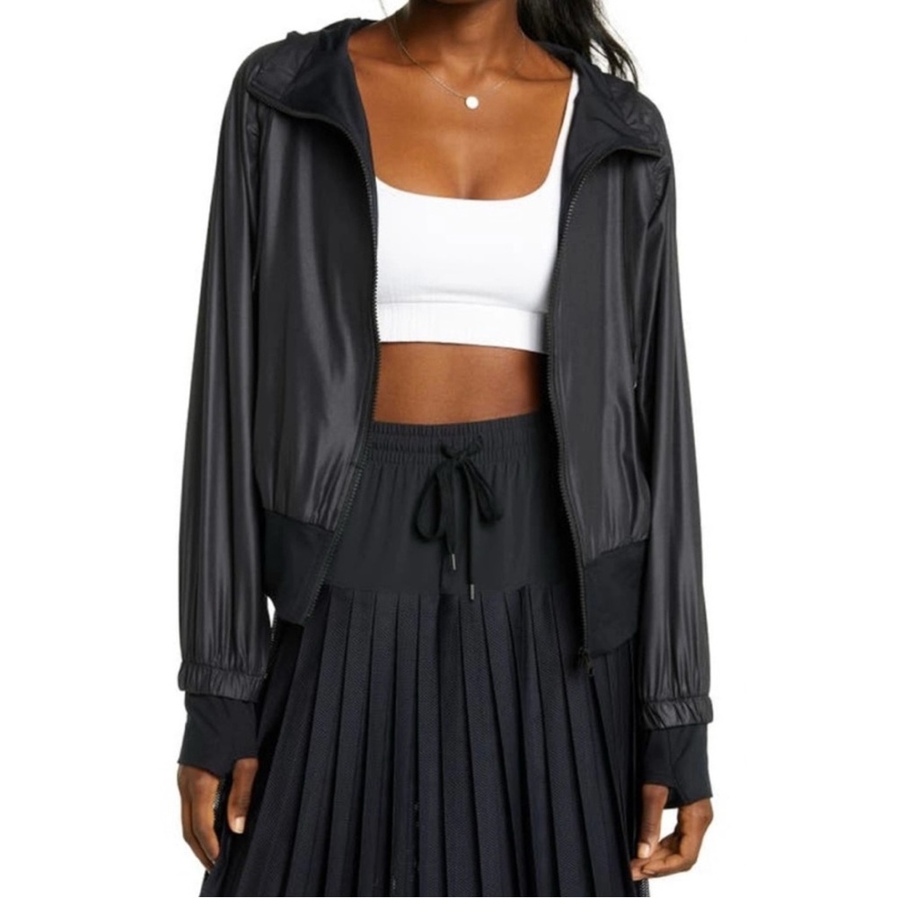 Zella Liquid Flurry Full Zip Hoodie Jacket in Black - size women’s small